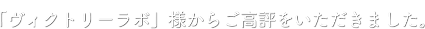 「ヴィクトリーラボ」様からご高評をいただきました